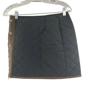 M. Miller Lila Insulated Quilted Skirt Alpine Black Microtech XS Zip Leather‎